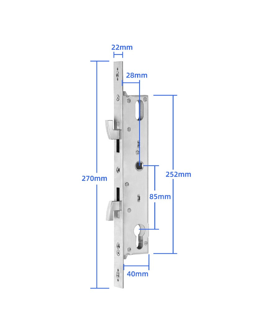 Hook Euro Mortice Latch - Slimline - Sliding & Bifold doors 28/85