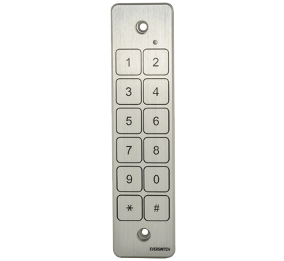Everswitch 12v Vandalproof keypad - Narrow