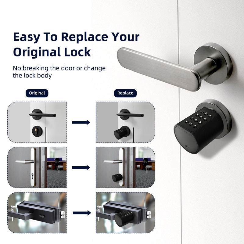 Wieldy Smart Euro Cylinder lock with integrated keypad - Silver