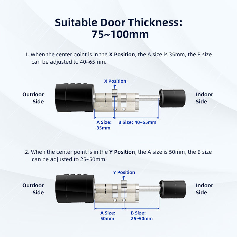 Wieldy Smart Euro Cylinder lock with integrated keypad - Silver