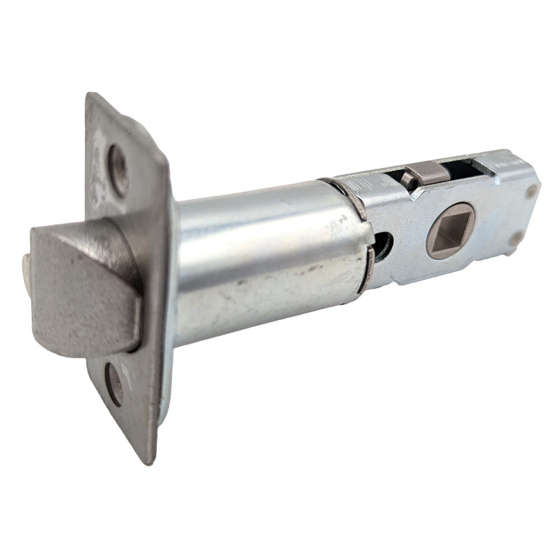 60mm backset tubular latch with anti thrust pin. Silver